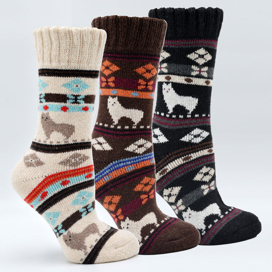 Frostfighter Damen Wintersocken warme Norweger Socken (3x Paar) Baumwolle Wolle