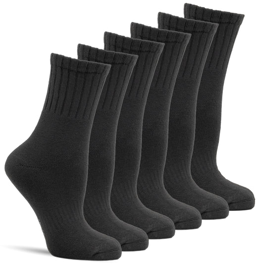Frostfighter Damen Thermosocken (6x Paar) Quarter Schwarz Winter Ski Vollfrottee Innenfutter
