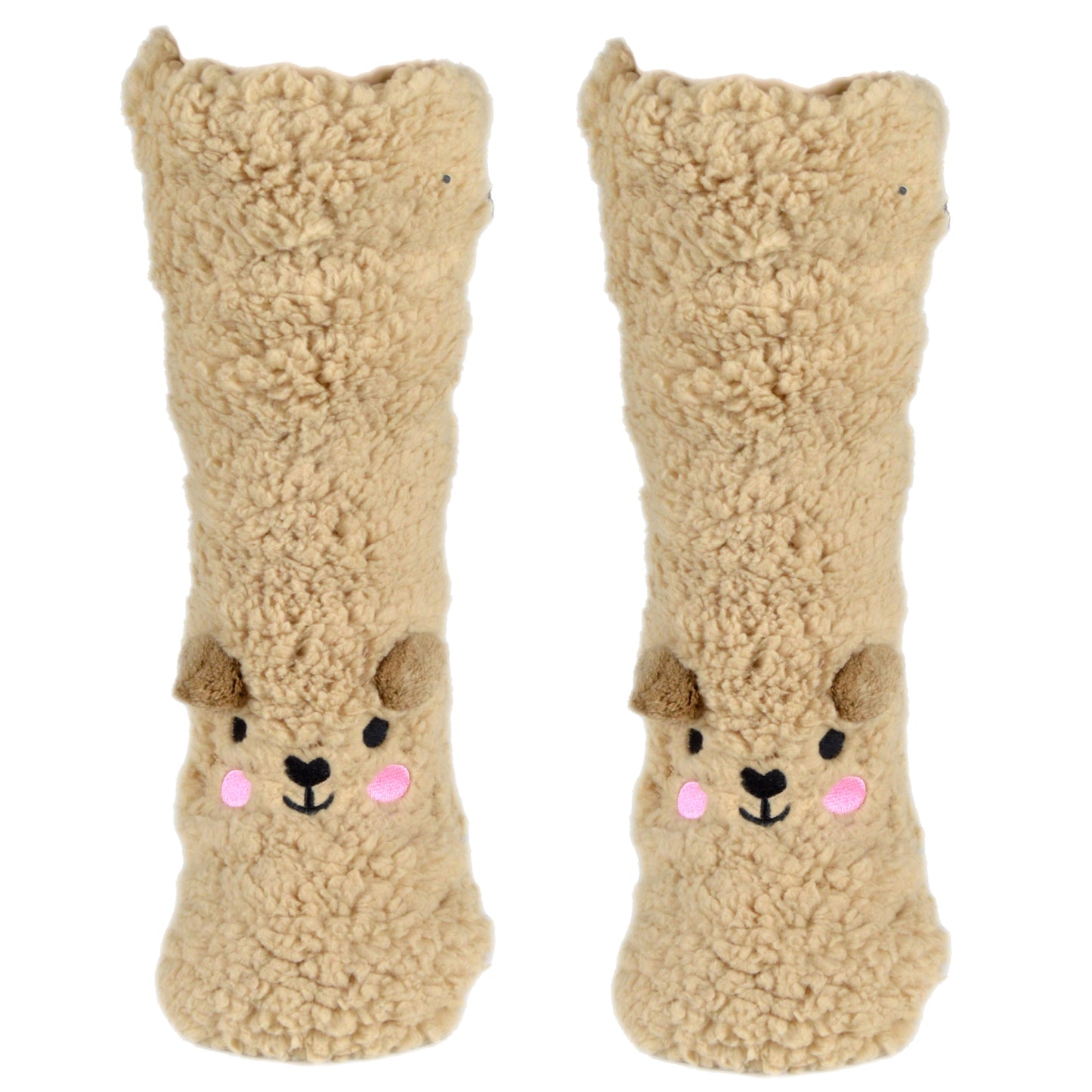 Frostfighter Damen Kuschelsocken mit ABS Sohle (1x Paar) Hüttensocken Wintersocken mit Anti Rutsch Noppen