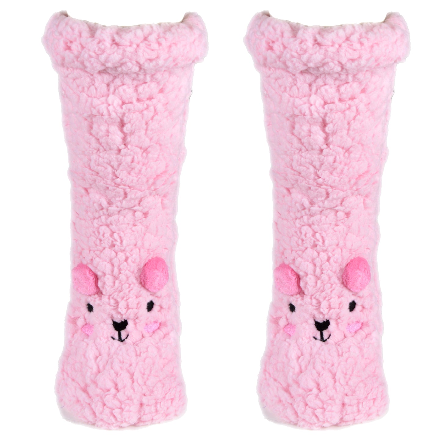 Frostfighter Damen Kuschelsocken mit ABS Sohle (1x Paar) Hüttensocken Wintersocken mit Anti Rutsch Noppen