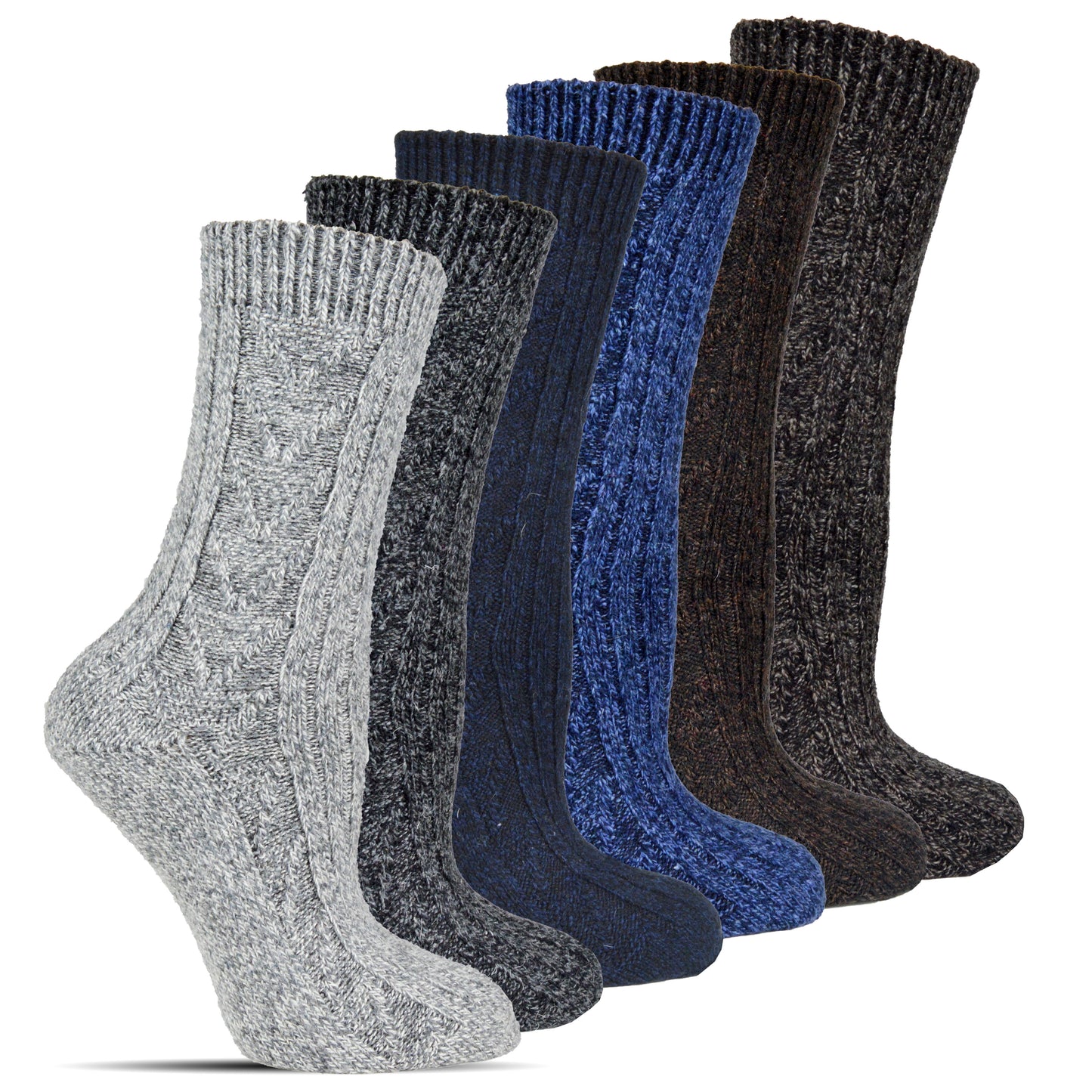Frostfighter Herren Wintersocken warme Norweger Socken (5x Paar) Baumwolle Wolle