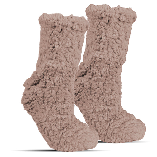 Frostfighter Damen Kuschelsocken mit ABS Sohle (1x Paar) Hüttensocken Wintersocken mit Anti Rutsch Noppen