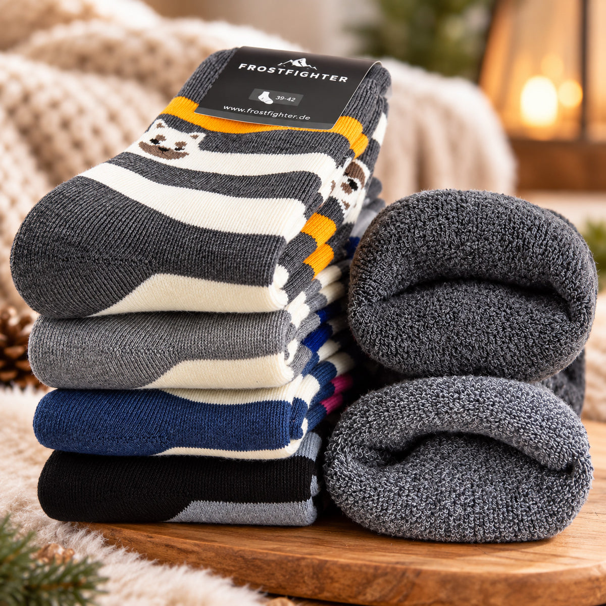 Frostfighter Damen Thermosocken 6 Paar – Warme Wintersocken mit weichem Frottee-Innenfutter