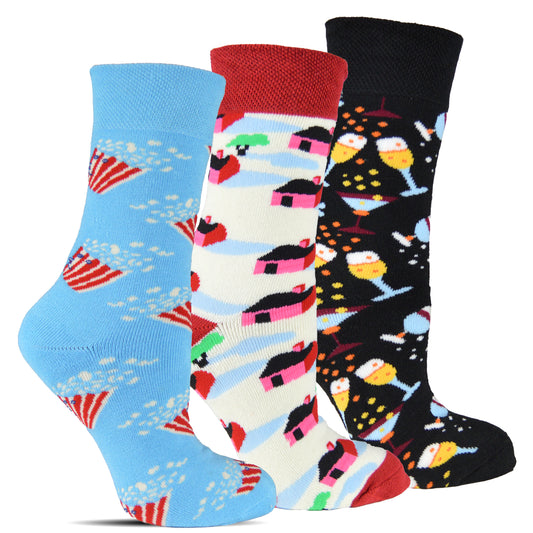 Frostfighter Damen Thermosocken ohne Gummi (6x Paar) bunte Wintersocken Diabetiker