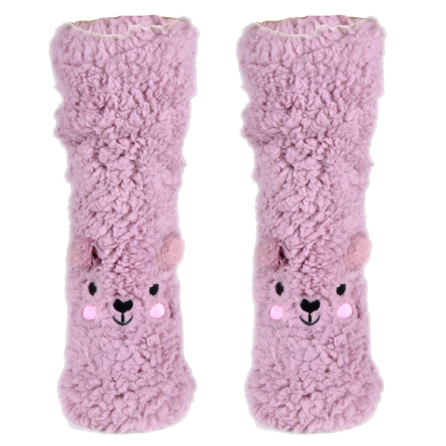 Frostfighter Damen Kuschelsocken mit ABS Sohle (1x Paar) Hüttensocken Wintersocken mit Anti Rutsch Noppen